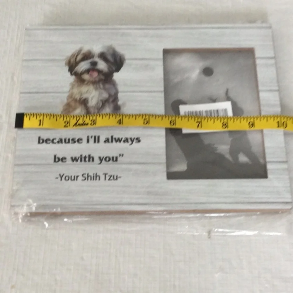 Shih Tzu Companion Picture Frame - White and Gray